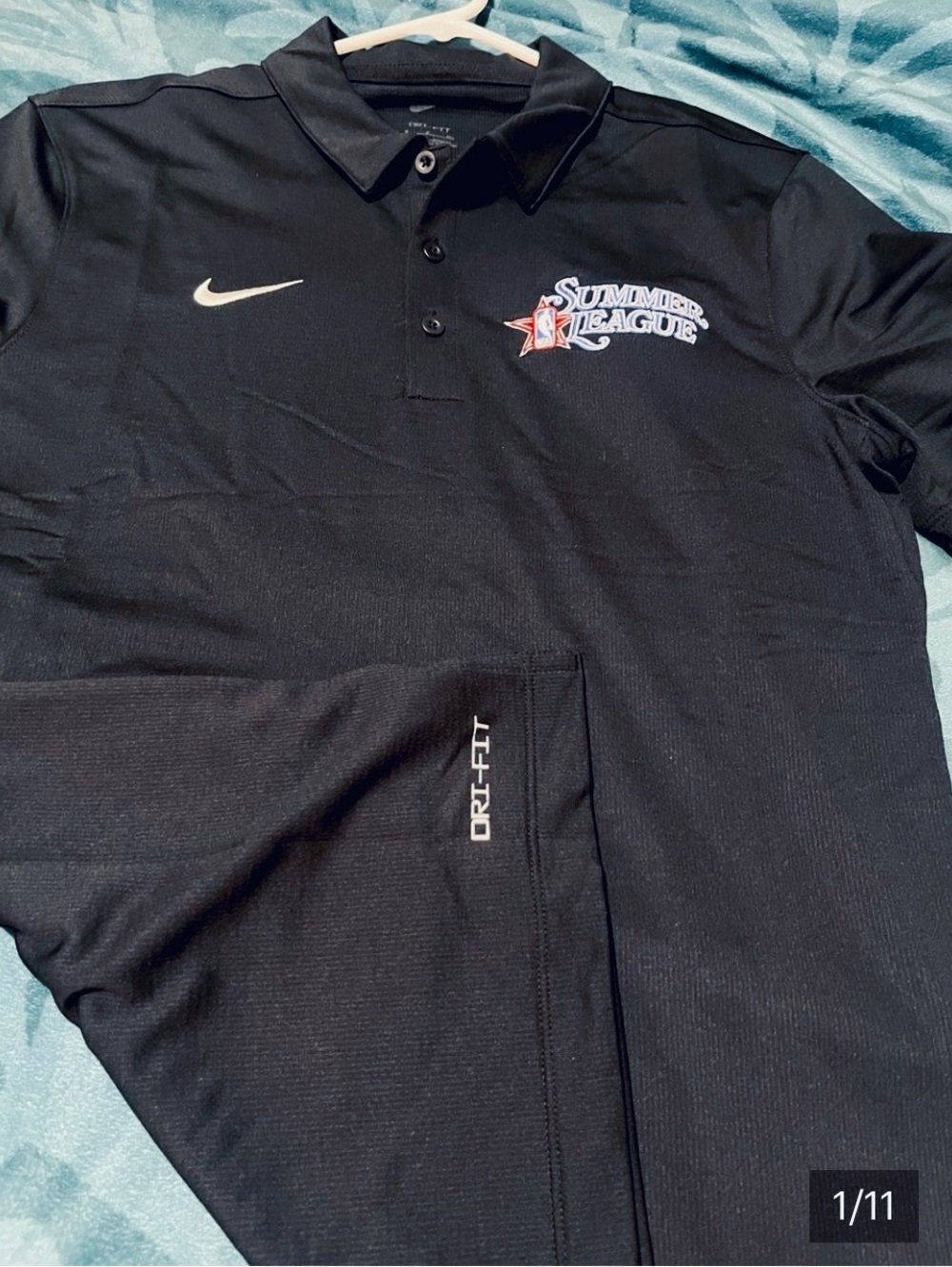Nike NBA Men's Black Summer League Polo